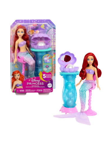 Muñeca Sirena Ariel Mattel con Tocador y 5 Accesorios