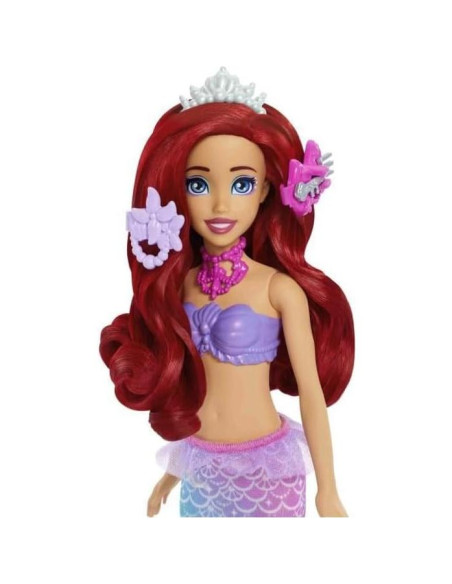 Muñeca Sirena Ariel Mattel con Tocador y 5 Accesorios