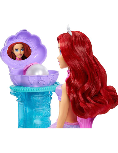 Muñeca Sirena Ariel Mattel con Tocador y 5 Accesorios
