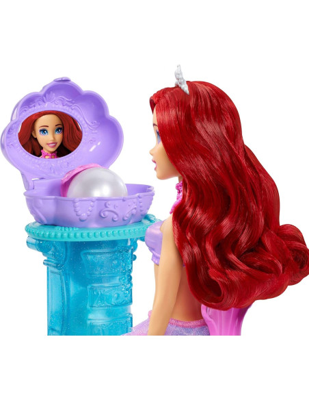 Muñeca Sirena Ariel Mattel con Tocador y 5 Accesorios