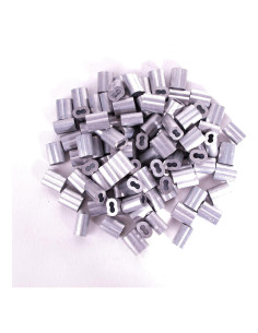 Manga de Crimpado de Aluminio HIGOOD 1/8" para Cable de Acero - 100 Pcs