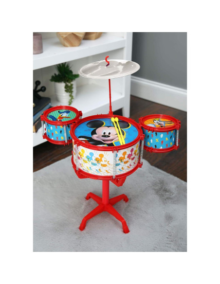 Conjunto de Tambores Mickey Mouse 3 Tambores y Platillo