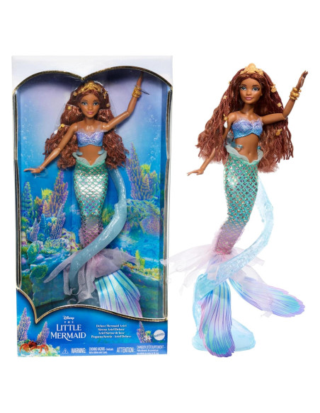 Muñeca Sirena Deluxe Ariel Mattel 38.74 cm con Joyas