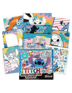 Conjunto de Diseño Stitch Disney con 15 Pósters y Stickers