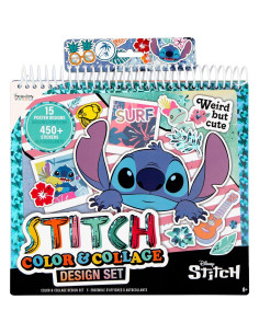 Conjunto de Diseño Stitch Disney con 15 Pósters y Stickers 2