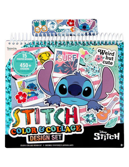 Conjunto de Diseño Stitch Disney con 15 Pósters y Stickers
