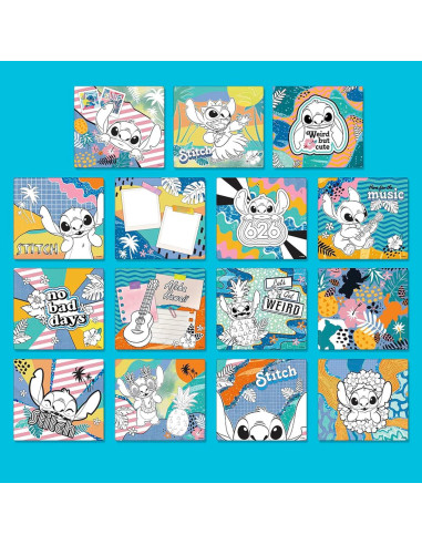 Conjunto de Diseño Stitch Disney con 15 Pósters y Stickers