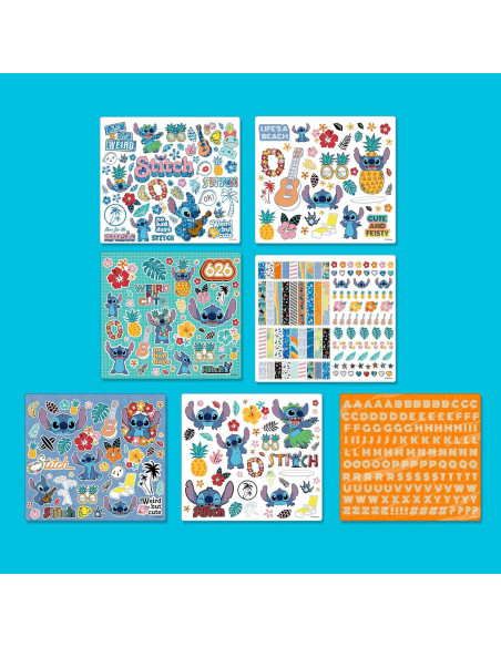 Conjunto de Diseño Stitch Disney con 15 Pósters y Stickers