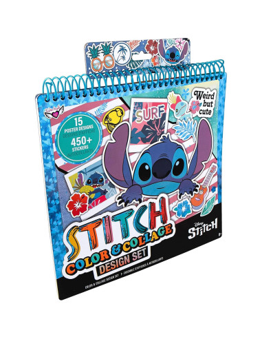 Conjunto de Diseño Stitch Disney con 15 Pósters y Stickers