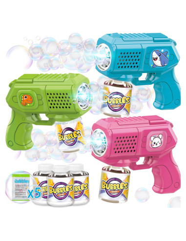 Pistolas de Burbujas Beria - Paquete de 3, 5000 burbujas/min