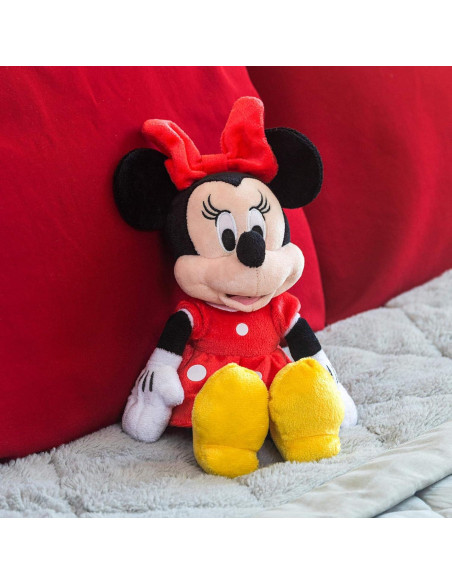 Peluche Disney Minnie Mouse Rojo 27,94 cm Suave