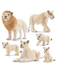 Set de Figuras de Animales TOYMANY 6PCS Leones y Cachorros