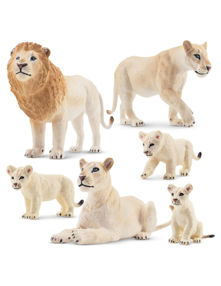 Set de Figuras de Animales TOYMANY 6PCS Leones y Cachorros