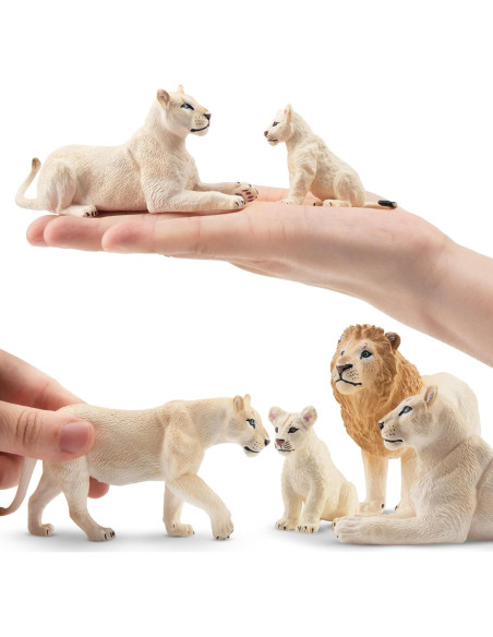 Set de Figuras de Animales TOYMANY 6PCS Leones y Cachorros