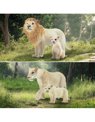 Set de Figuras de Animales TOYMANY 6PCS Leones y Cachorros