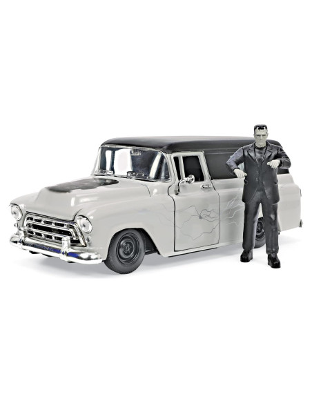 Coche Die-cast 1957 Chevy Suburban Jada Toys con Figura Frankenstein Coche Die-cast 1957 Chevy Suburban Jada Toys con Figura Frankenstein