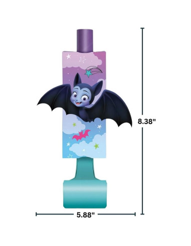 Silbatos de Fiesta Disney Vampirina | 8 Pcs | 27.94 cm