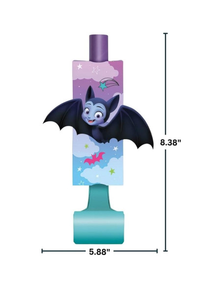 Silbatos de Fiesta Disney Vampirina | 8 Pcs | 27.94 cm