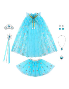 Vestido de Princesa Besjonie para Niñas 4-6 Años con Capa