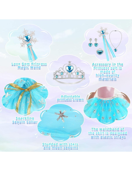 Vestido de Princesa Besjonie para Niñas 4-6 Años con Capa Vestido de Princesa Besjonie para Niñas 4-6 Años con Capa