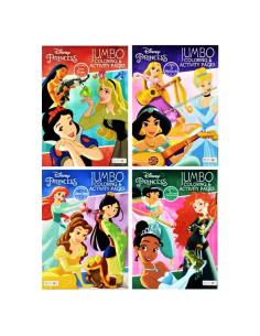 Set de 4 Libros de Colorear Jumbo Princesas Disney