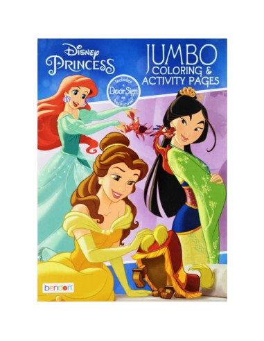 Set de 4 Libros de Colorear Jumbo Princesas Disney