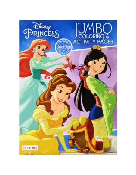 Set de 4 Libros de Colorear Jumbo Princesas Disney