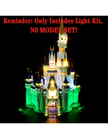 Juego de luces LED Menzava para Lego 71040 Castillo Disney