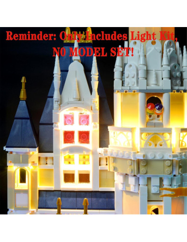 Juego de luces LED Menzava para Lego 71040 Castillo Disney