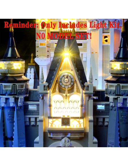 Juego de luces LED Menzava para Lego 71040 Castillo Disney