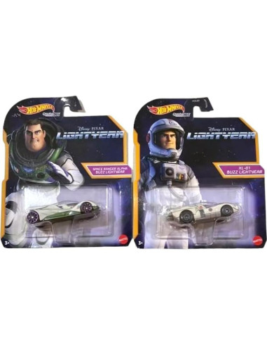 Juego de 3 Vehículos Diecast Hot Wheels Lightyear Buzz Sox