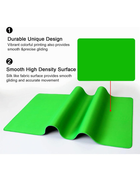 Alfombrilla de Ratón Meffort Inc XXL Verde 800x400mm Resistente al Agua