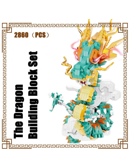 Conjunto de Bloques Micro Dragón Afortunado BDYDT 2860 PZS