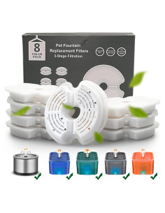 Filtro de Agua para Gatos Opeth - Paquete de 8 Filtros de Carbón Activado