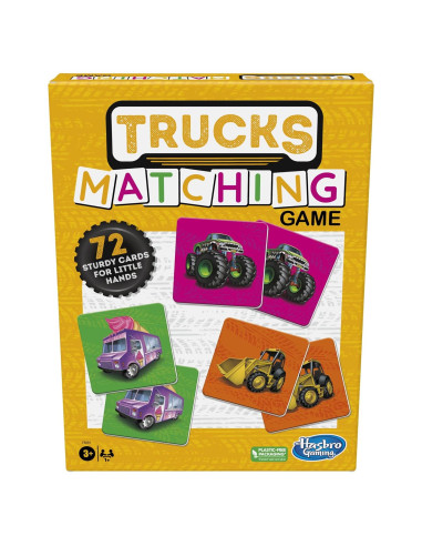 Juego de Emparejamiento de Camiones Hasbro 72 Cartas 3+