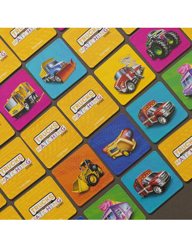 Juego de Emparejamiento de Camiones Hasbro 72 Cartas 3+