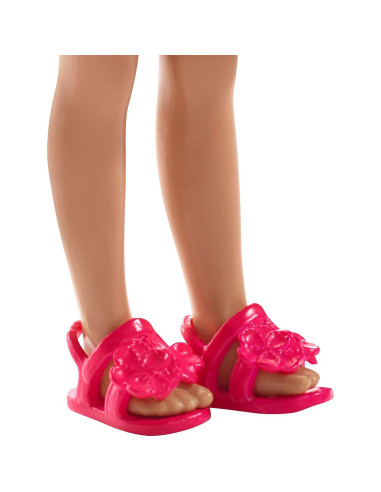 Muñeca Barbie Chelsea 15 cm Morena con Gráfico Tigre Feroz