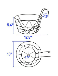 Soportes para Macetas Colgantes Pumtus - Paquete de 3, Hierro 25.4 cm 2