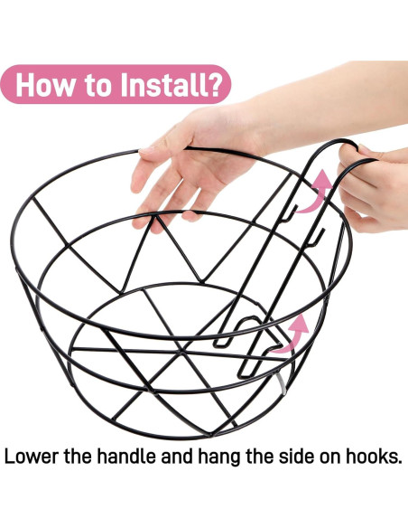 Soportes para Macetas Colgantes Pumtus - Paquete de 3, Hierro 25.4 cm