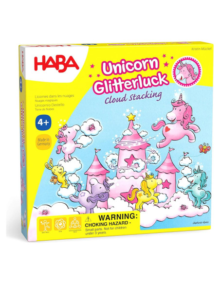 Juego de mesa HABA Unicornio Apilamiento de Nubes 4+
