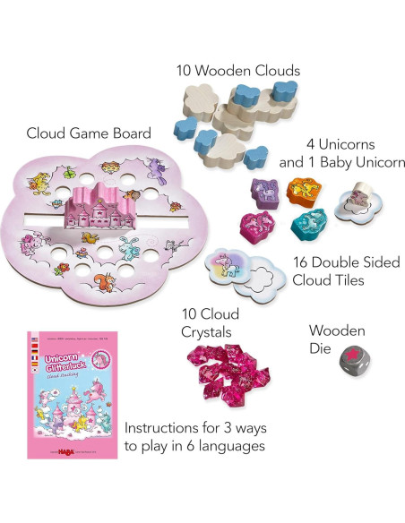 Juego de mesa HABA Unicornio Apilamiento de Nubes 4+