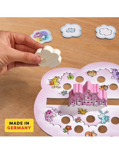 Juego de mesa HABA Unicornio Apilamiento de Nubes 4+