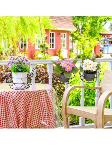 Soportes para Macetas Colgantes Pumtus - Paquete de 3, Hierro 25.4 cm