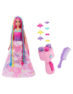 Barbie Muñeca de Trenzas Mágicas con Extensiones Arcoíris