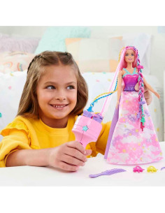 Barbie Muñeca de Trenzas Mágicas con Extensiones Arcoíris 2