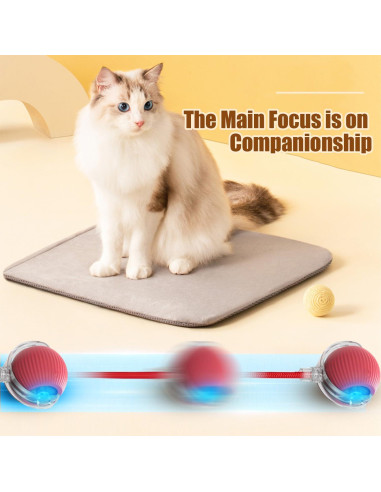 Bola Interactiva para Gatos Genérico 360 Recargable Verde+Rojo