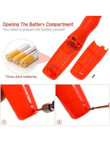 Toyvian 3 Varitas Brillantes LED para Niños con Música