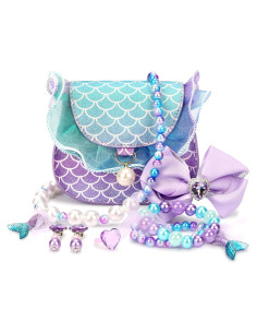 Bolso Sirena Azul Mibasies con Joyería para Niñas 3-8 Años