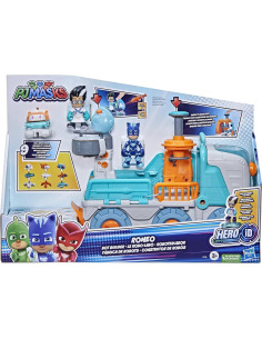 Vehículo de Construcción PJ Masks Romeo con Luces y Sonidos 2