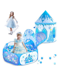 Tienda de Juego 3 en 1 Frozen - Casa, Túnel y Pelotas